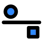 Rectangular Circular Separation SVG Icon